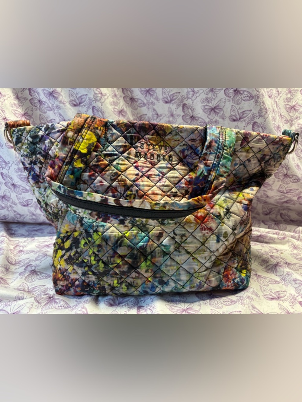 🌀Steve Madden Quilted Multicolor Tote